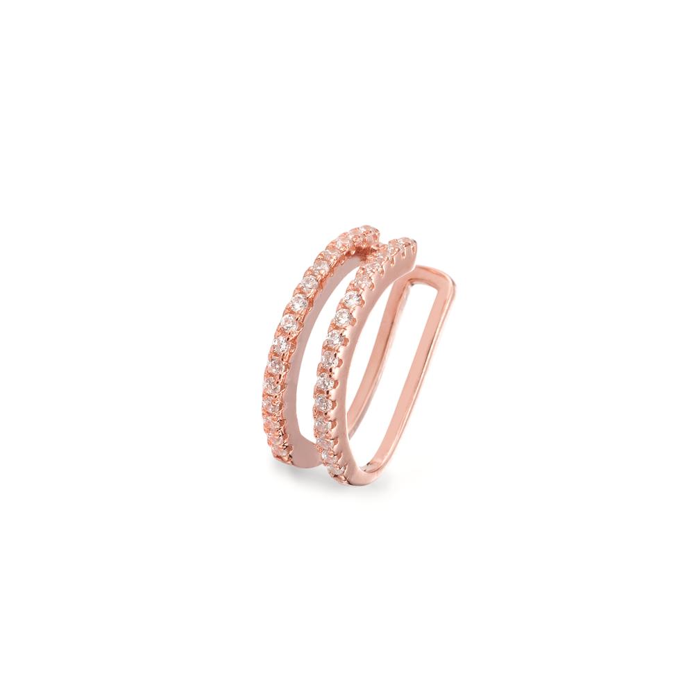 Ear cuff Argent Zircone rosé Plaqué or Ø14 mm-596841
