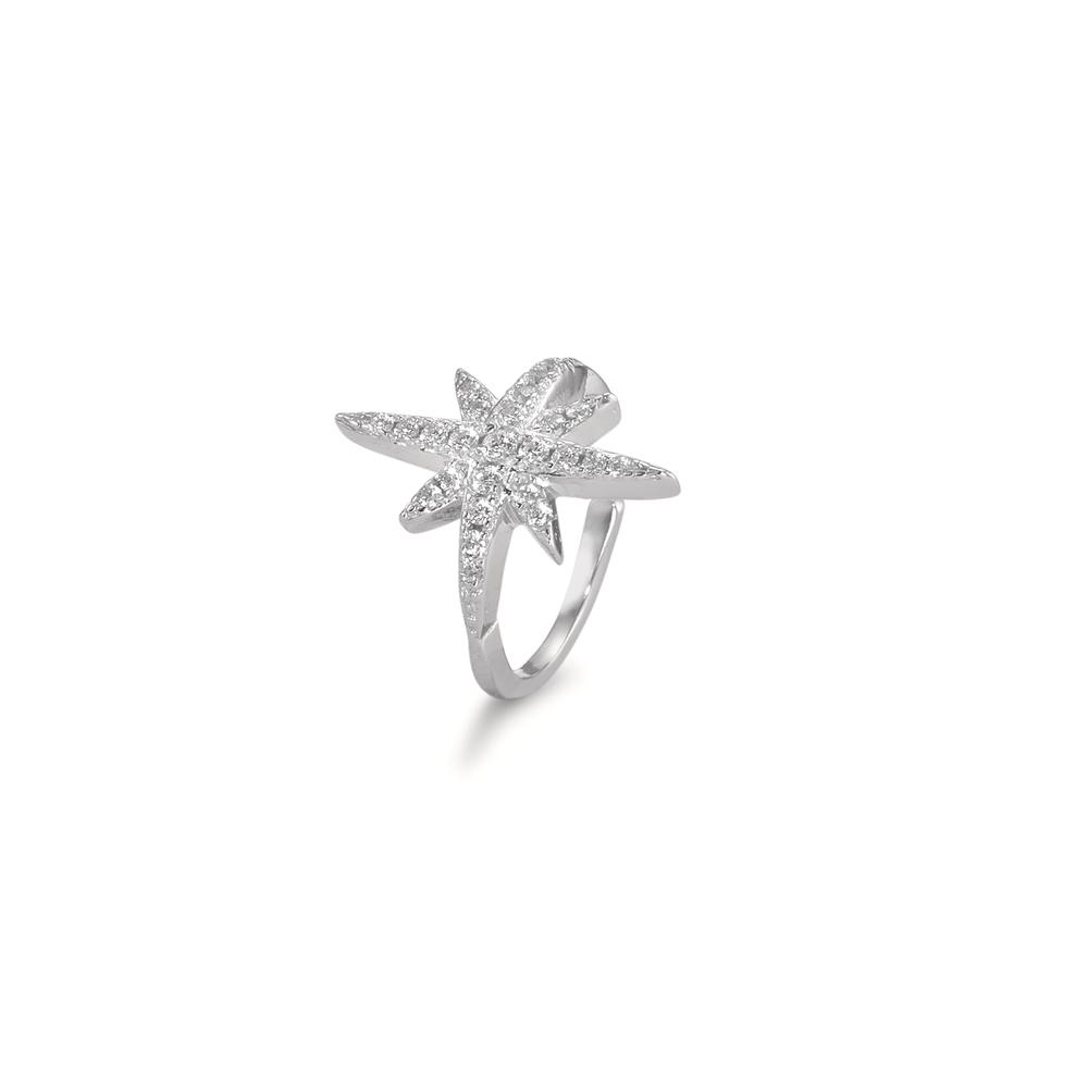 Ear cuff Argent Zircone Rhodié Étoile Ø11 mm-596844