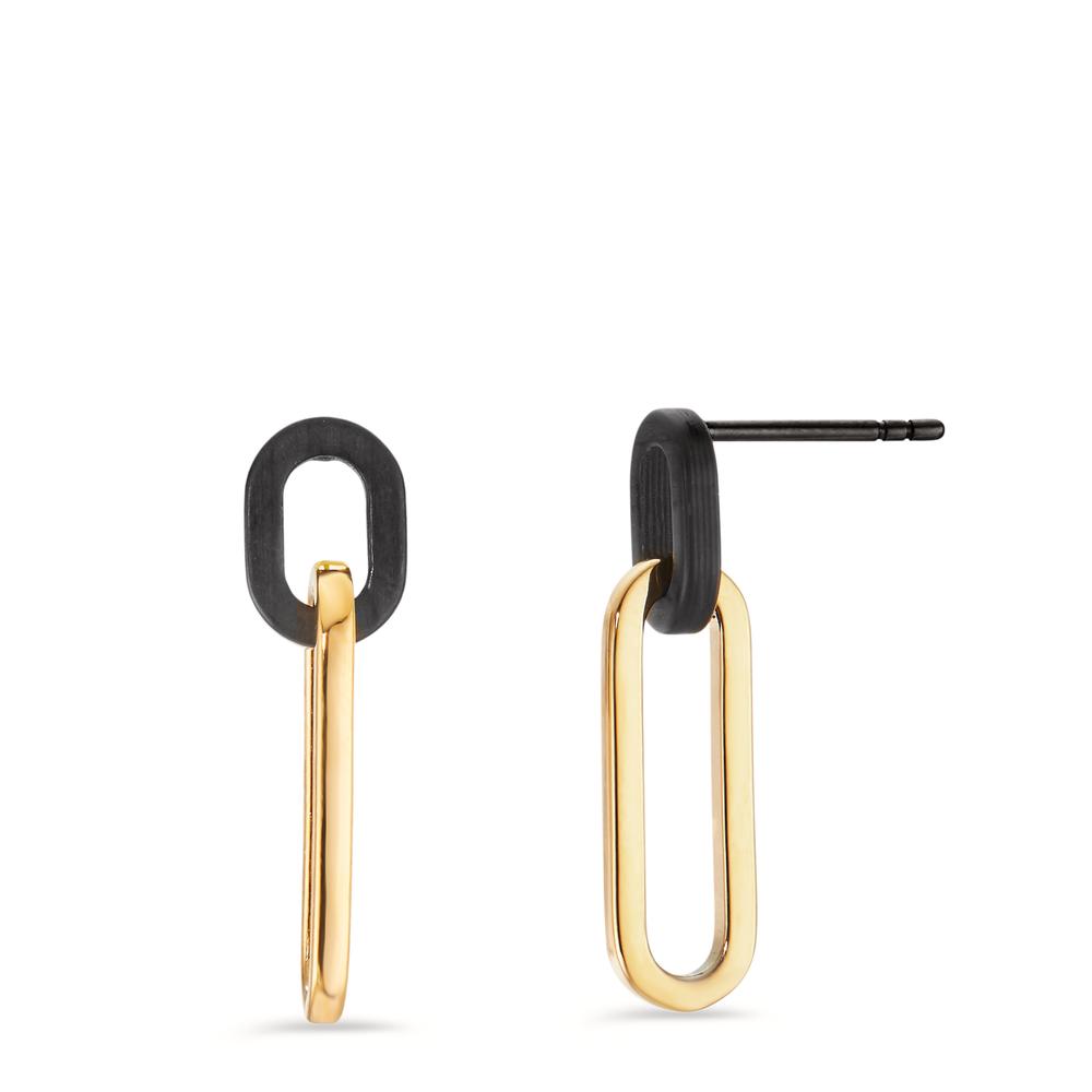 Pendant d'oreilles Acier inoxydable jaune PVD-596926