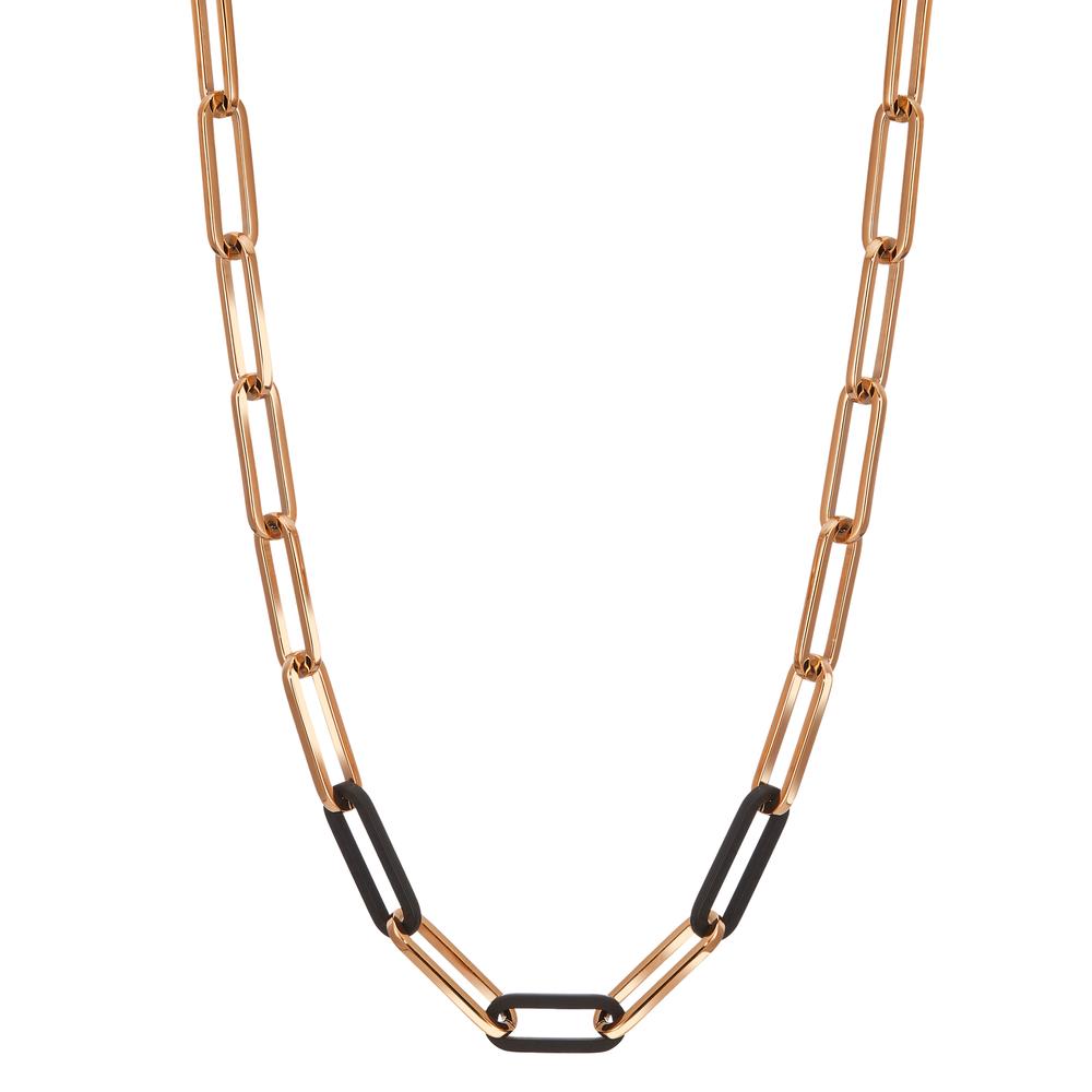 Collier Acier inoxydable, Carbone rosé PVD 45-48 cm-596986