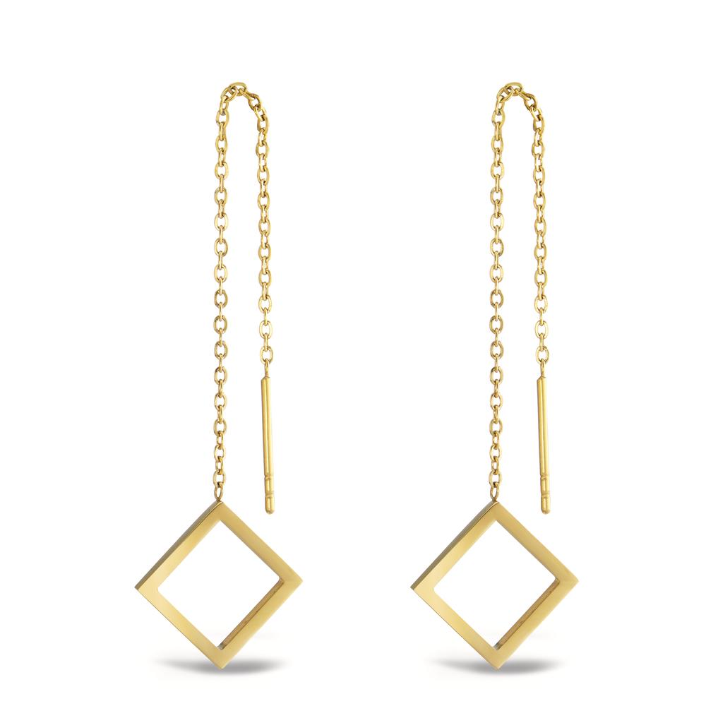 Boucles d'oreilles pendantes Acier inoxydable jaune PVD Ø13.5 mm-597300