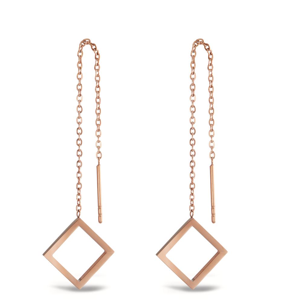 Boucles d'oreilles pendantes Acier inoxydable rosé PVD Ø13.5 mm-597301