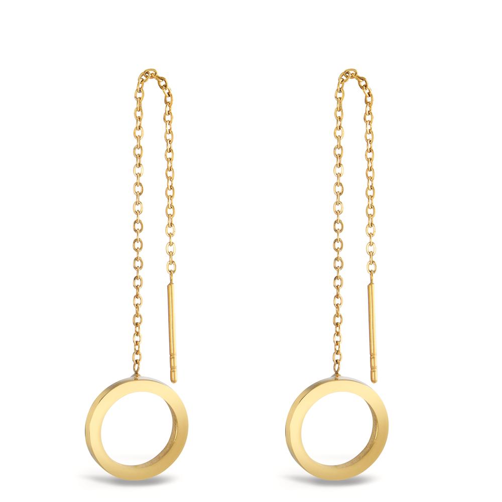 Boucles d'oreilles pendantes Acier inoxydable jaune PVD Ø10 mm-597309