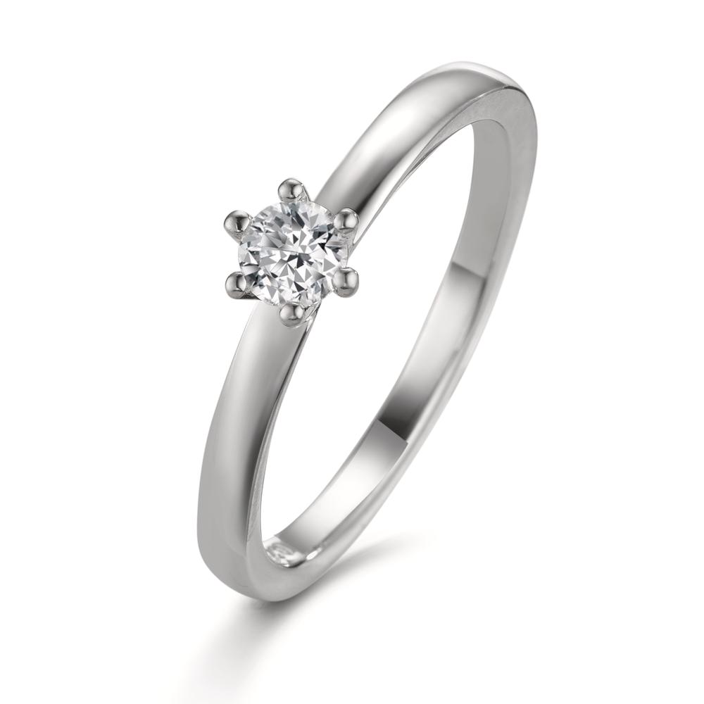 Bague solitaire Platine 950 Diamant blanc, 0.20 ct, brillant, w-si-597361