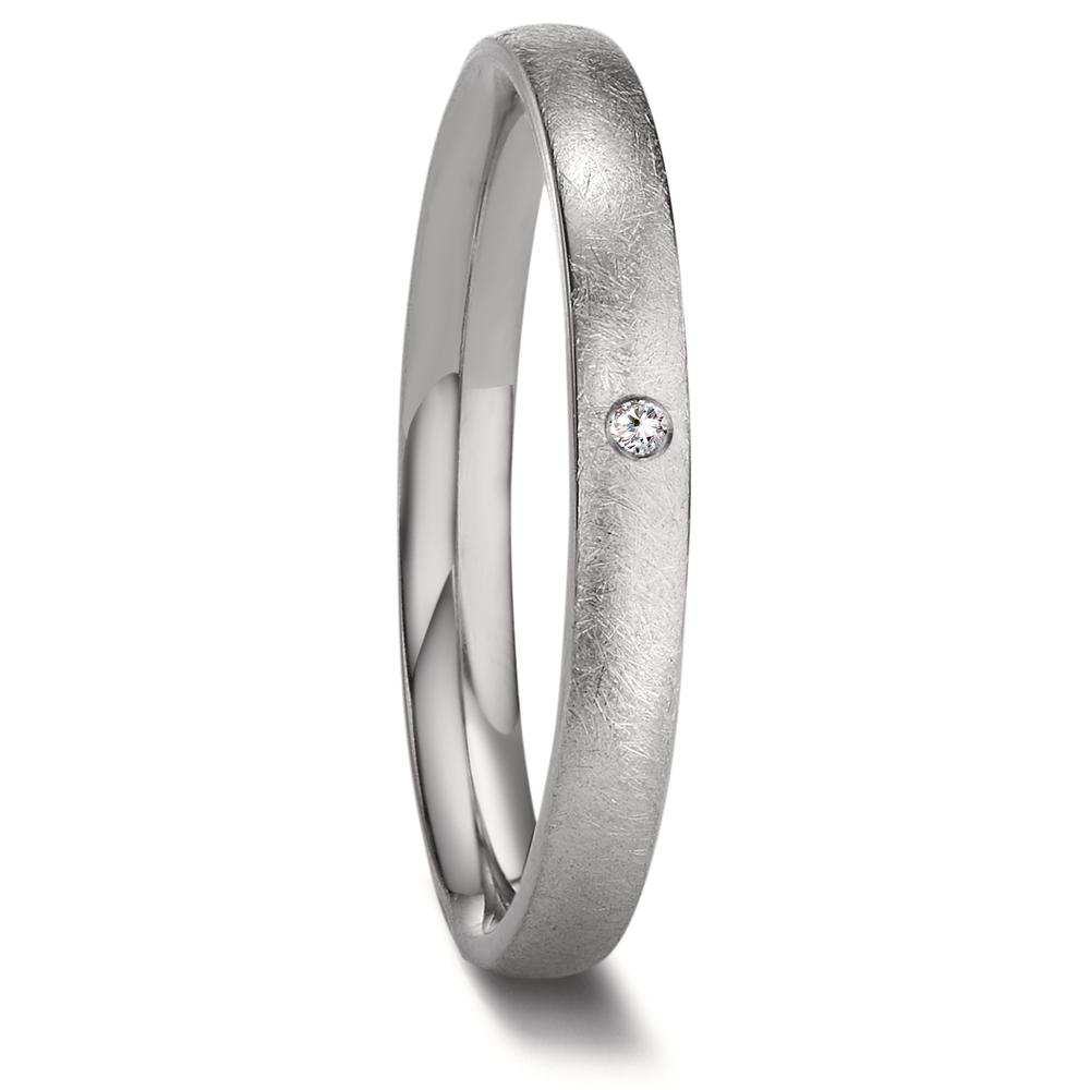 Bague à superposer Titane Diamant 0.01 ct, w-si-597444