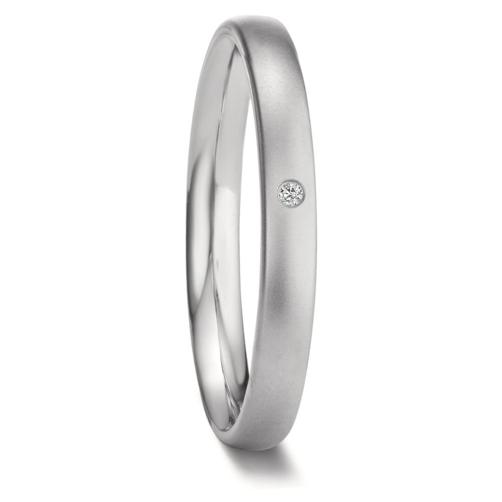Bague à superposer Acier inoxydable Diamant 0.01 ct, w-si-597524