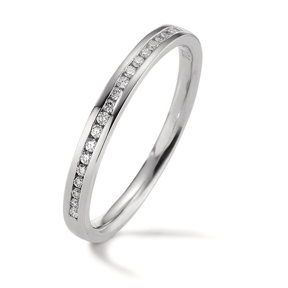 Bague d'éternité Or blanc 18K Diamant 0.09 ct, 19 Pierres, w-si-597592