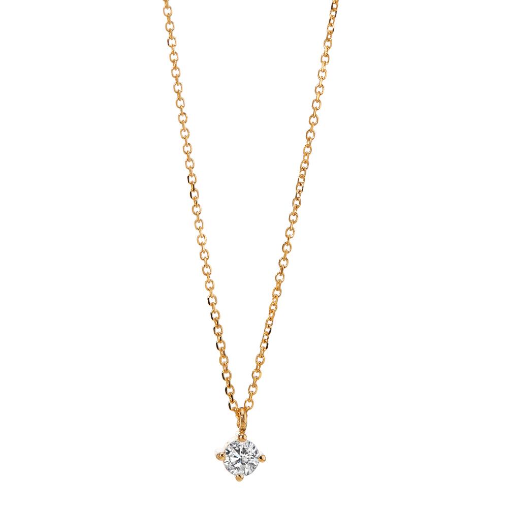 Collier Or jaune 18K Diamant 0.10 ct, w-si 42-45 cm-597624