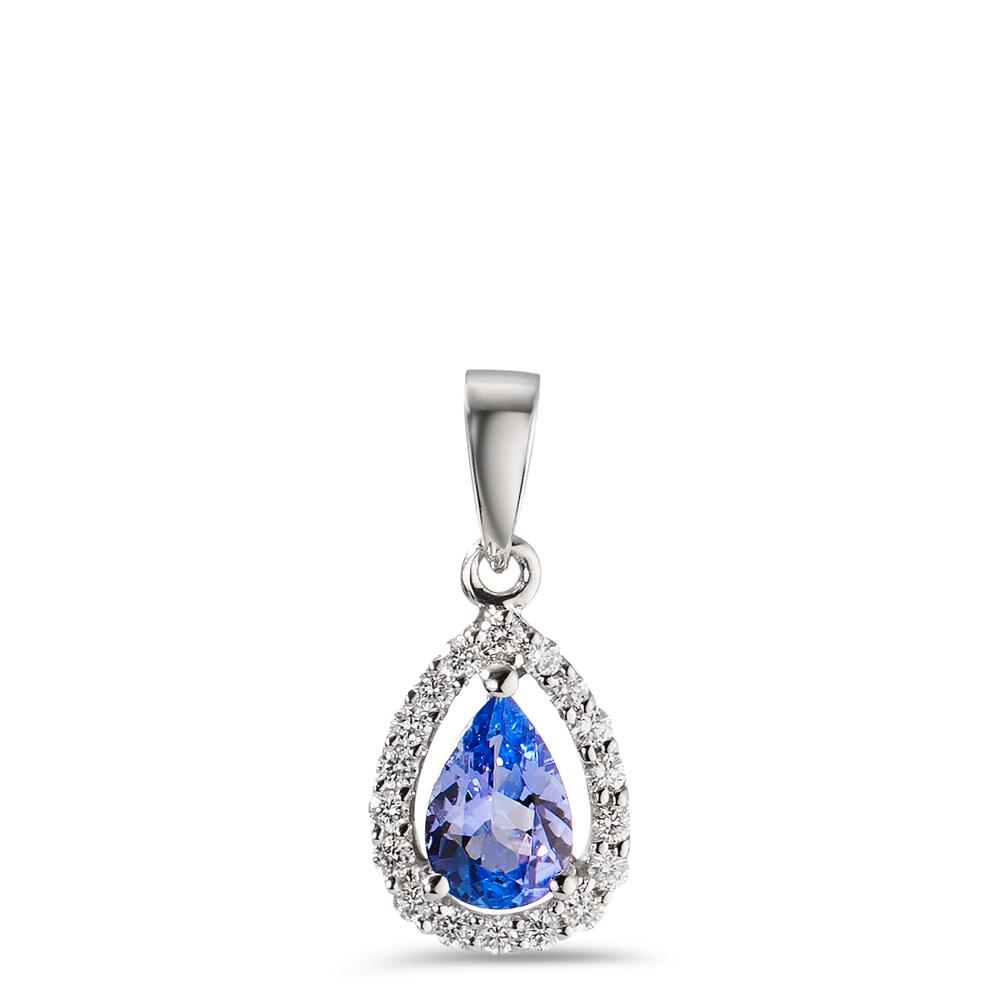 Pendentif Or blanc 18K Tanzanite-597631