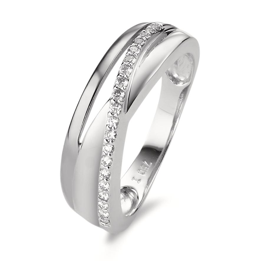 Bague Or blanc 18K Diamant 0.15 ct, 20 Pierres, w-si-597715