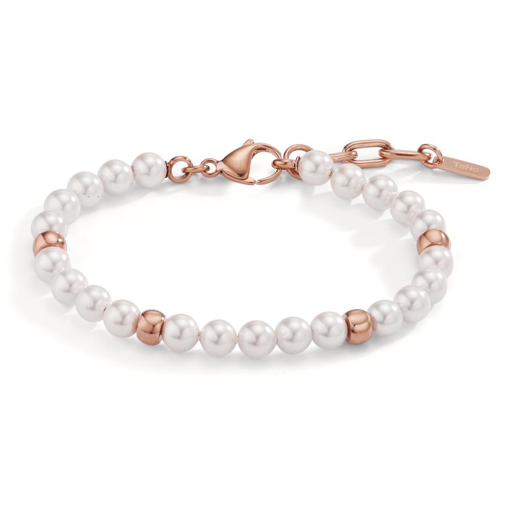 Bracelet Acier inoxydable rosé PVD perle de culture 17.5-21.5 cm Ø6 mm-597853