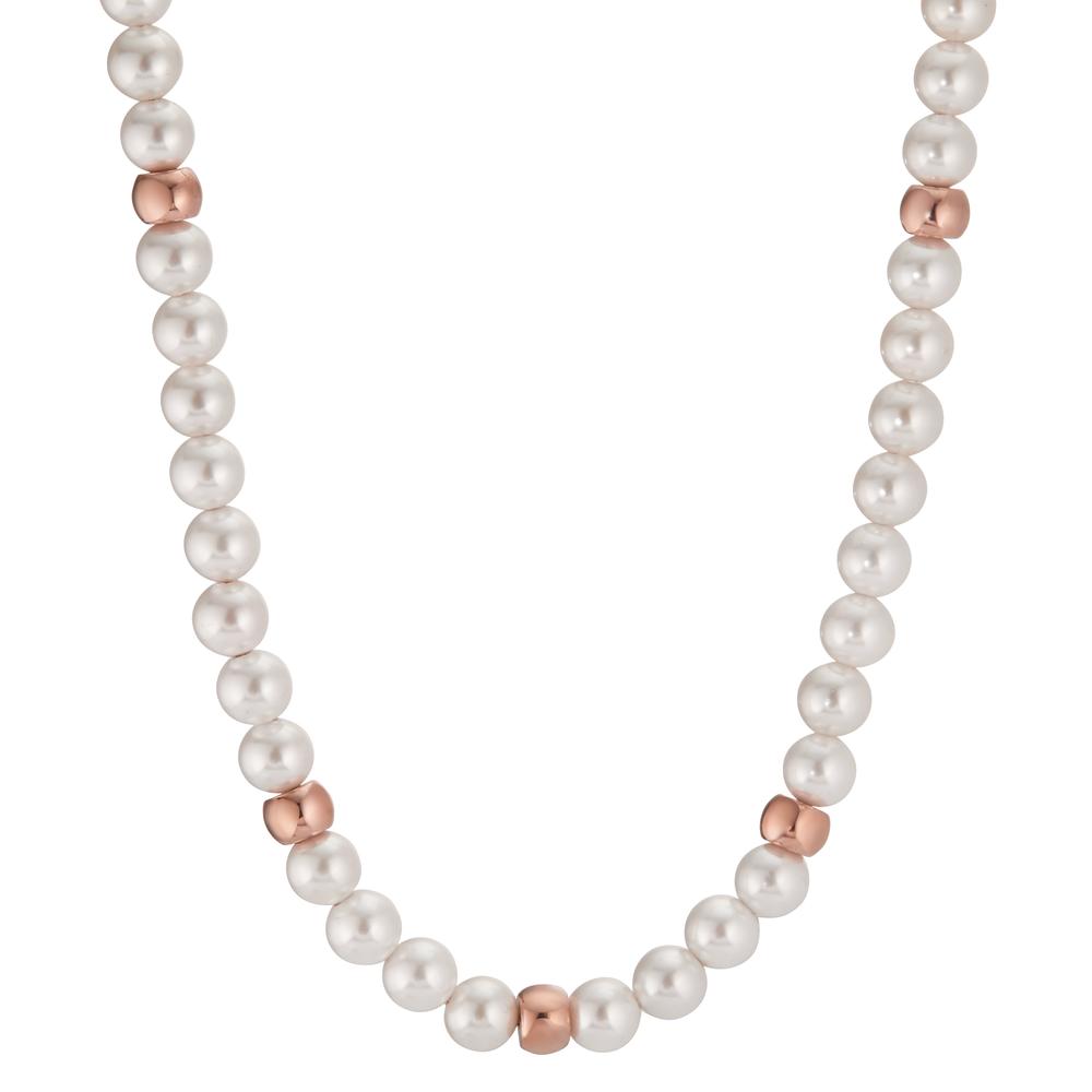 Collier Acier inoxydable rosé PVD perle de culture 42-45 cm Ø6 mm-597854