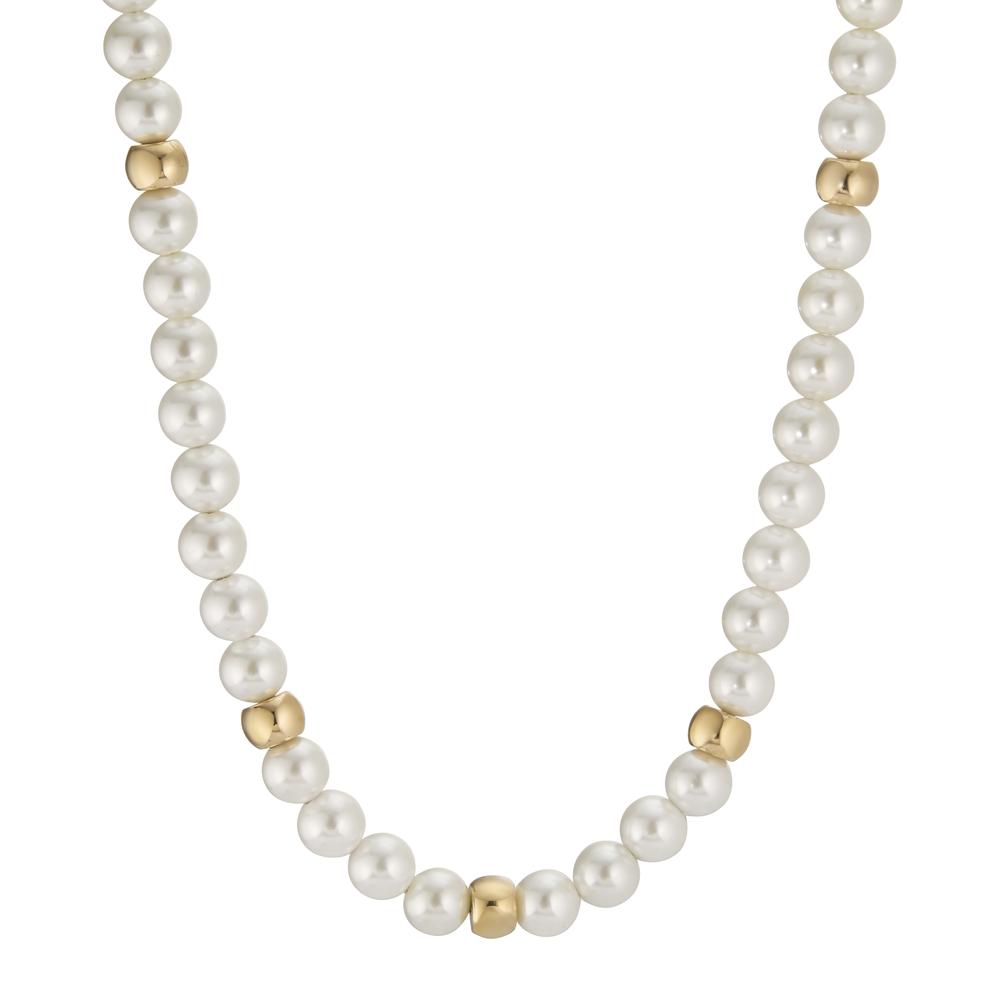 Collier Acier inoxydable jaune PVD perle de culture 45-50 cm Ø6 mm-597856