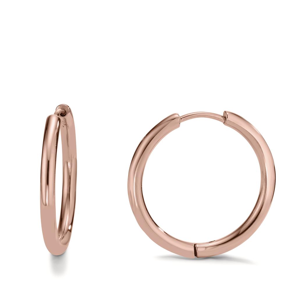 Créoles à charnières Acier inoxydable rosé PVD-597891