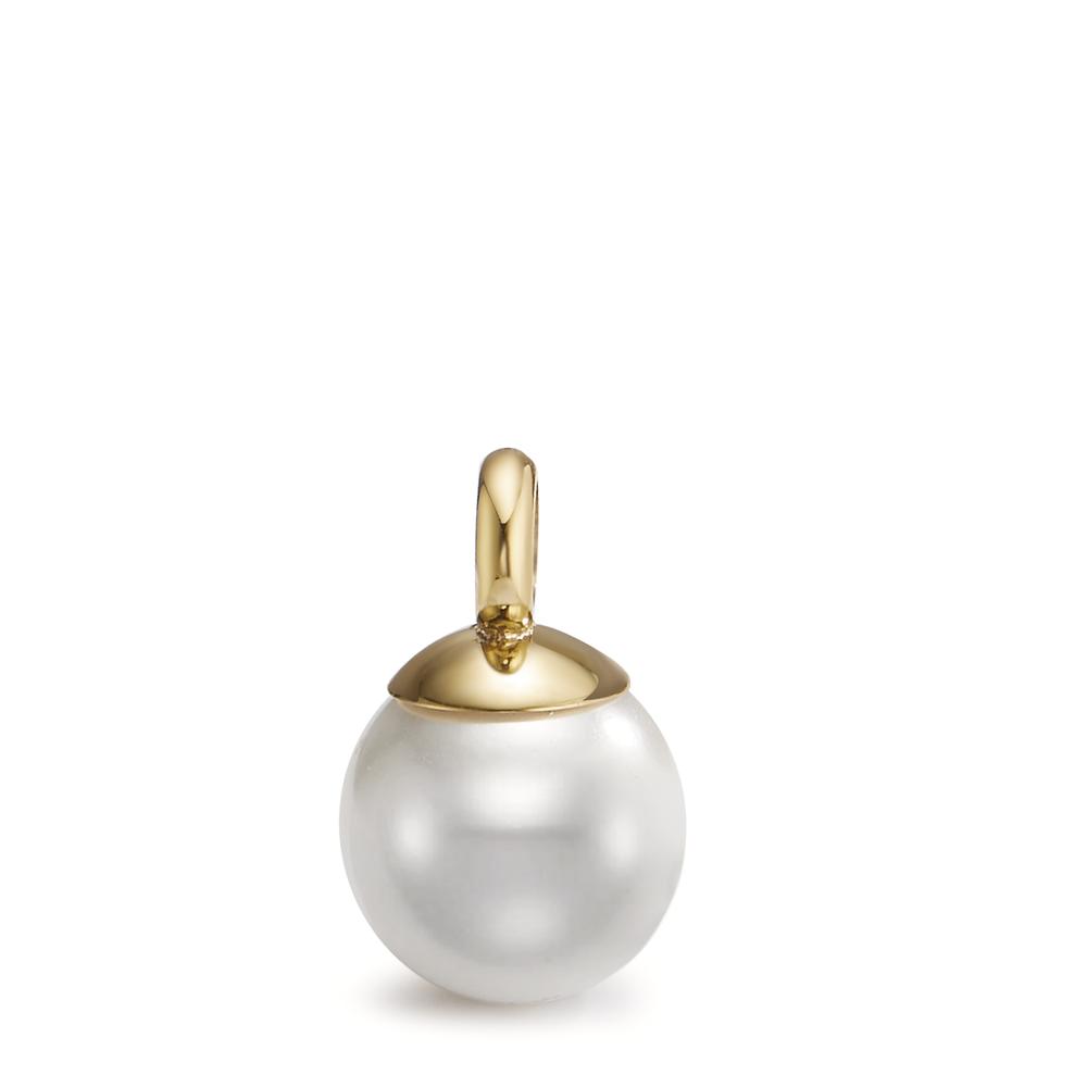 Pendentif Acier inoxydable jaune PVD perle de culture Ø9 mm-597917