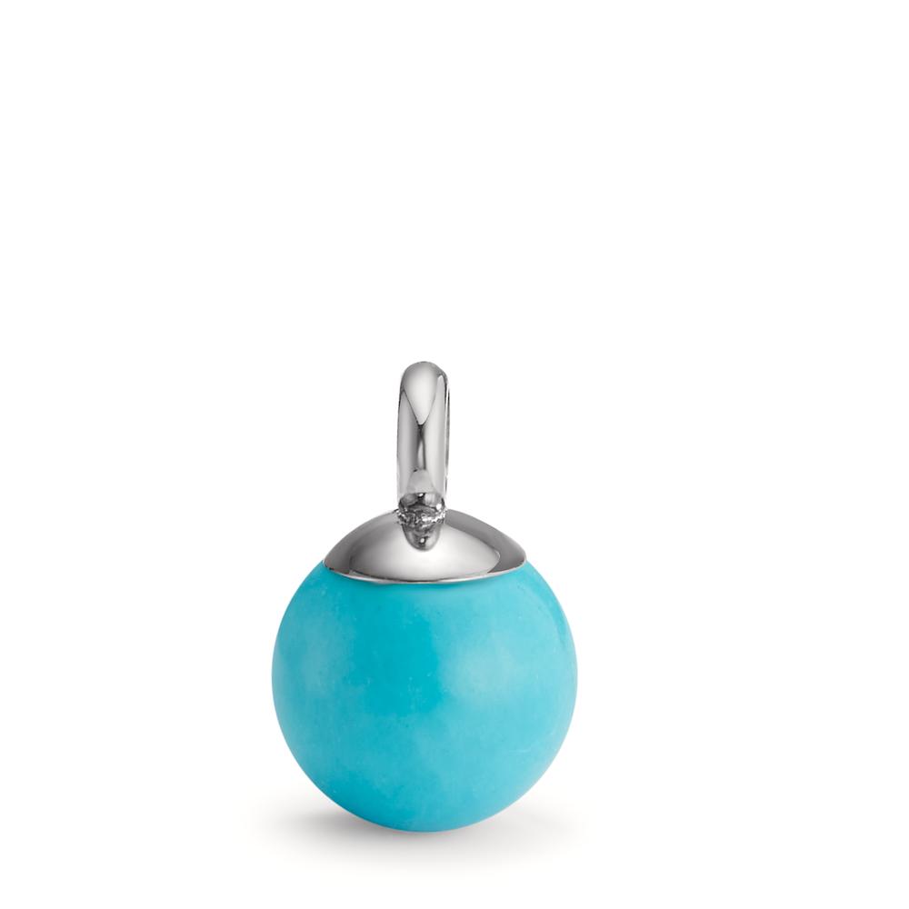 Pendentif Acier inoxydable Turquoise Ø10 mm-597918