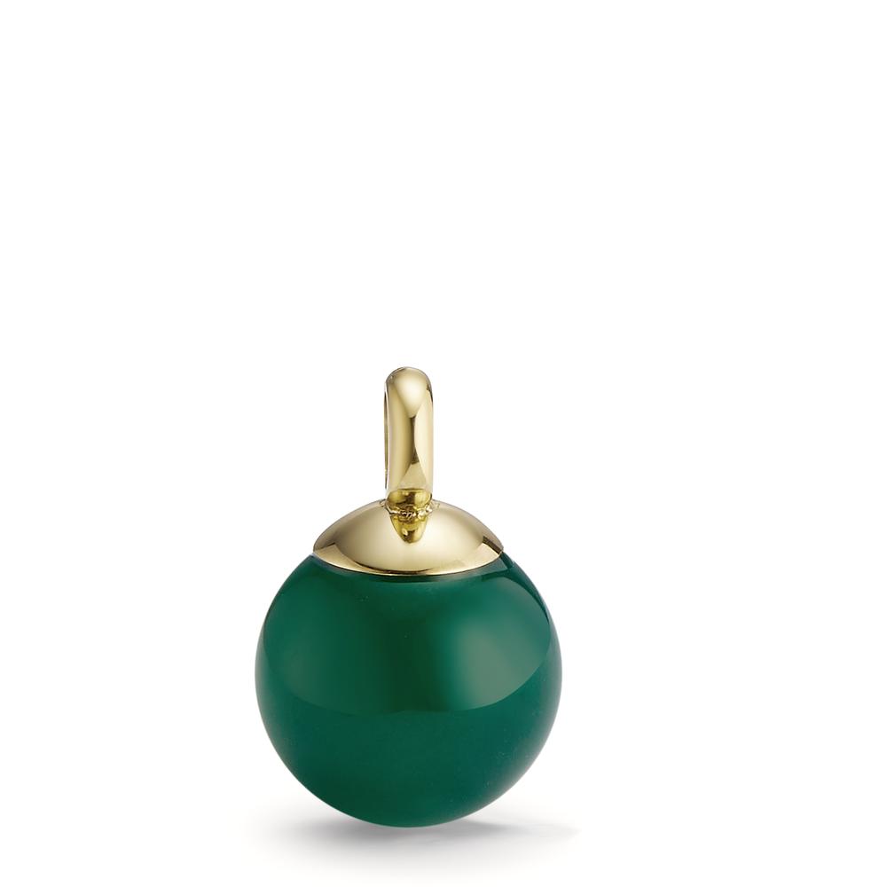 Pendentif Acier inoxydable Agate vert jaune PVD Ø10 mm-597923
