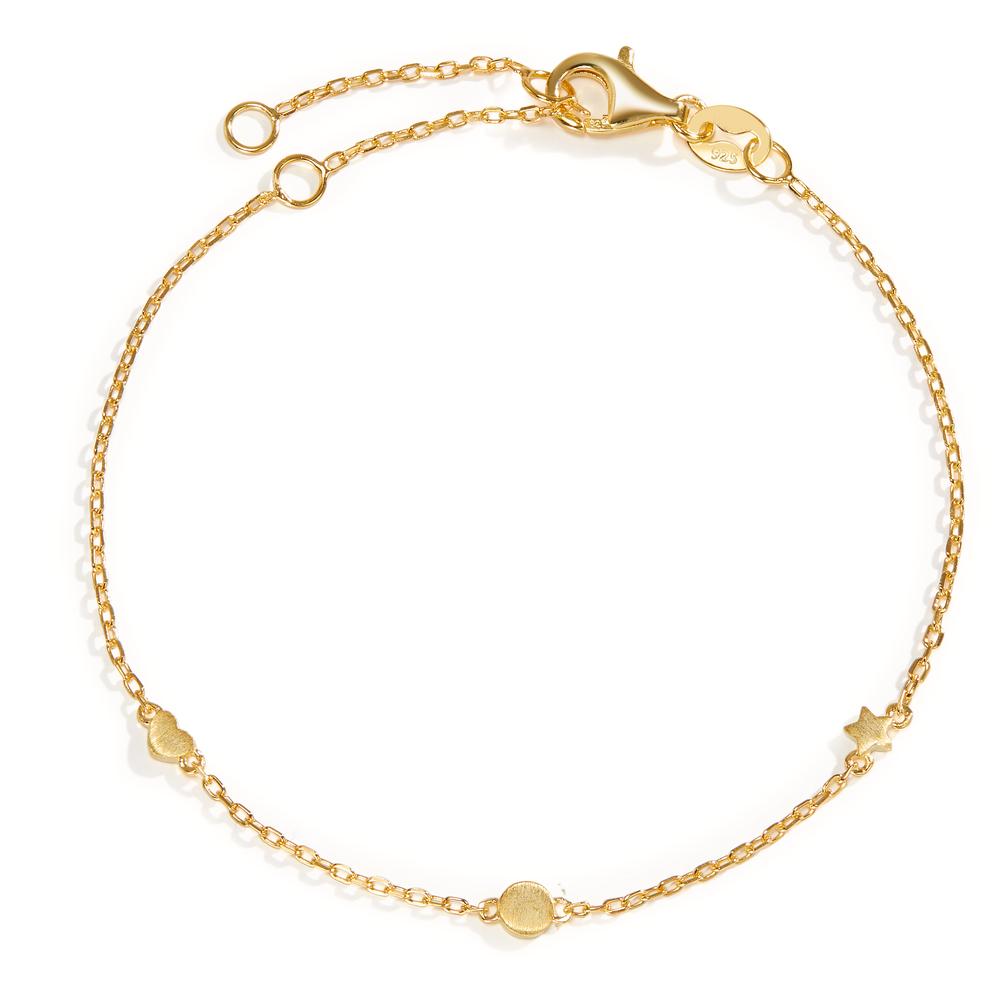 Bracelet Argent jaune Plaqué or Coeur 15-19.5 cm-597957