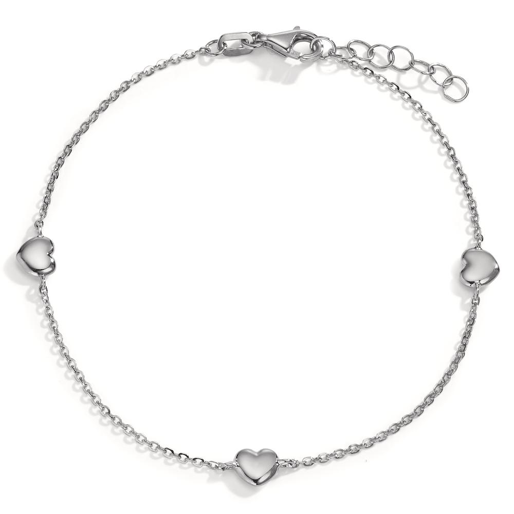 Bracelet Or blanc 14K Coeur 17-19 cm-598036