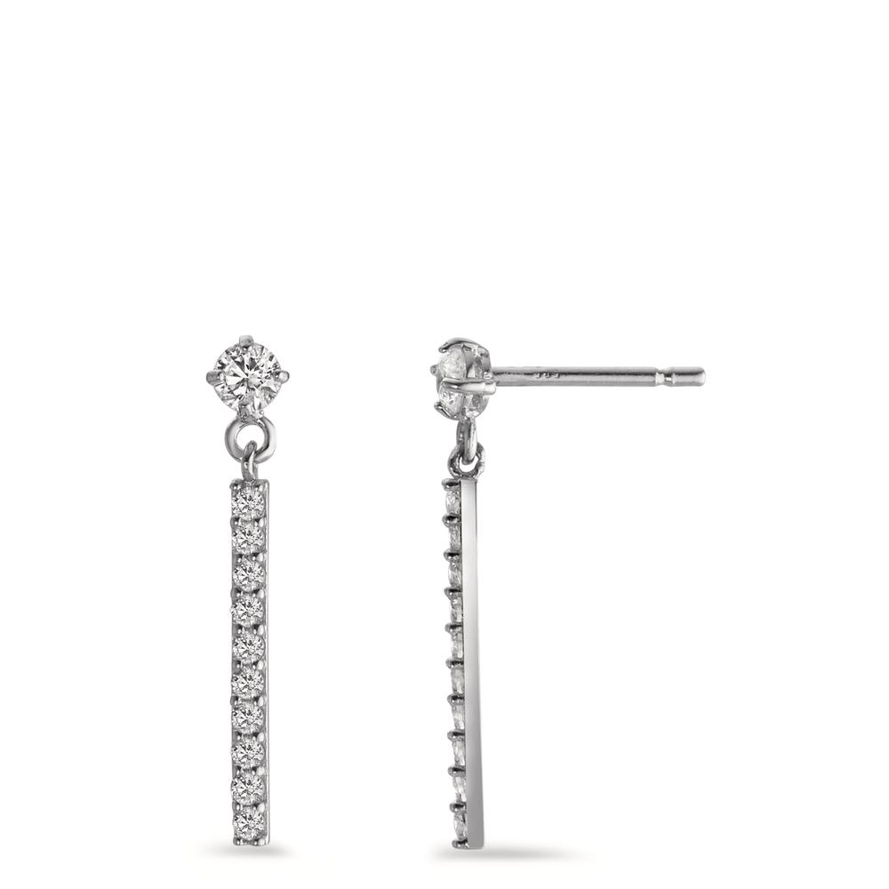 Pendant d'oreilles Or blanc 14K Zircone 22 Pierres-598074