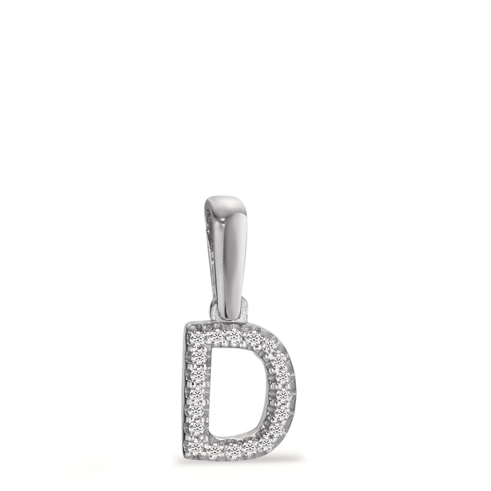 Pendentif Or blanc 14K Diamant 0.03 ct, w-si-598098