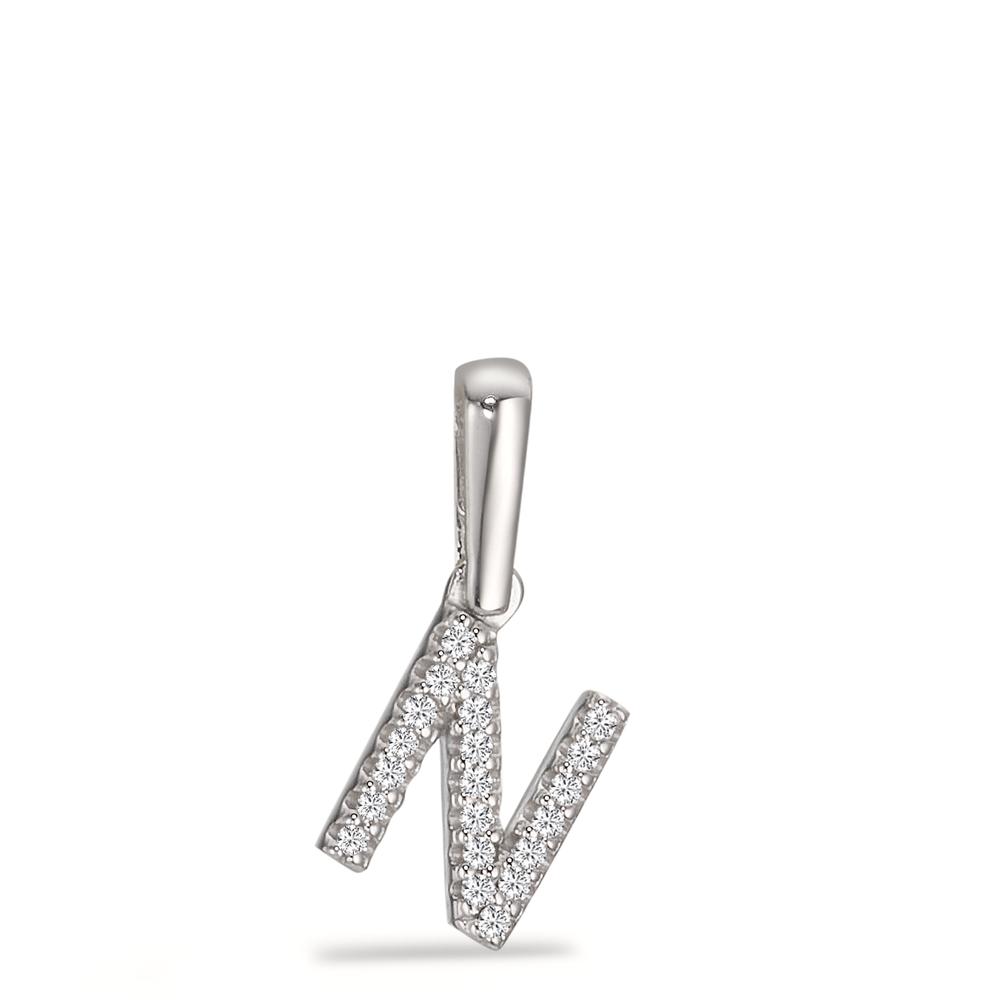Pendentif Or blanc 14K Diamant 0.032 ct, w-si-598108