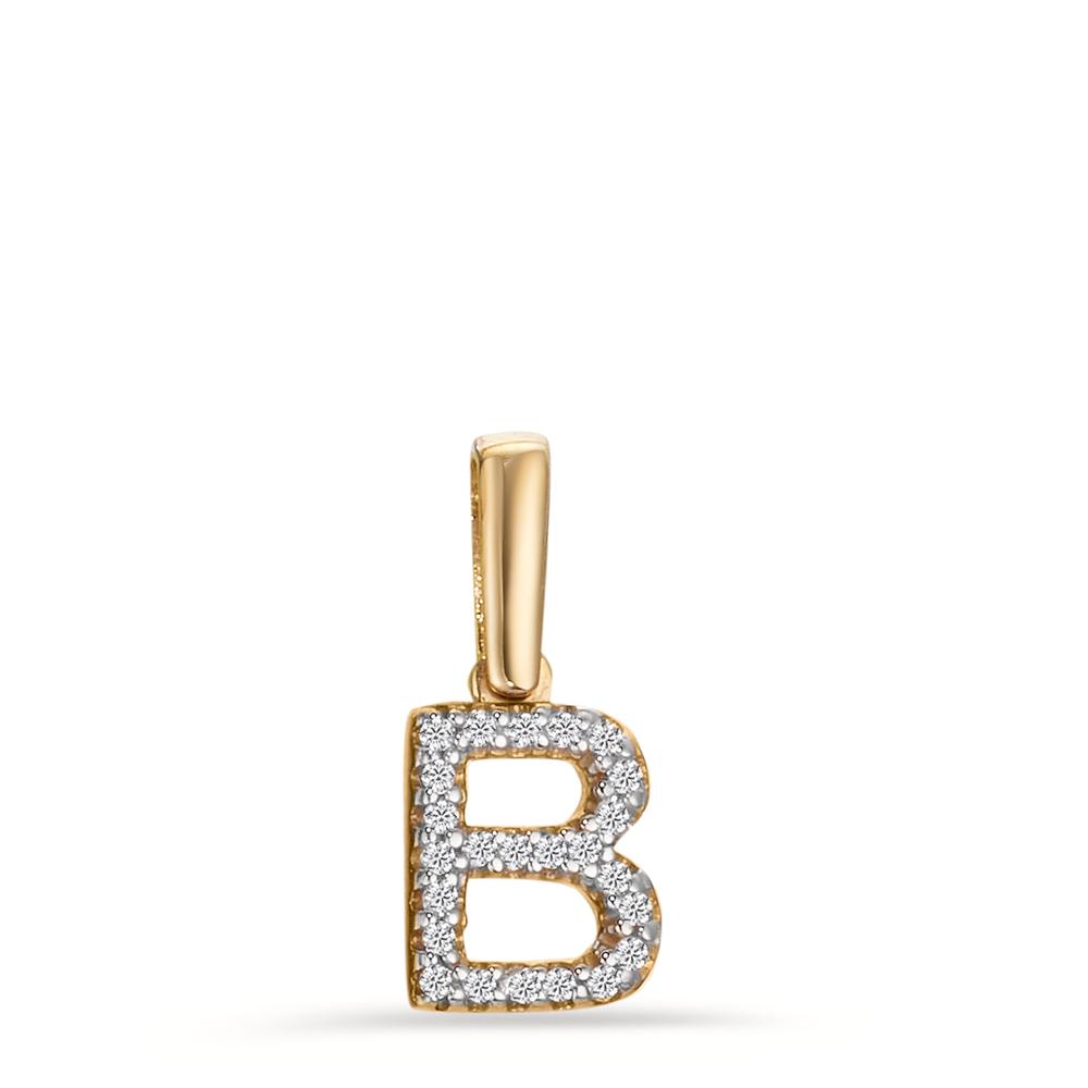 Pendentif Or jaune 14K Diamant 0.036 ct, w-si-598148