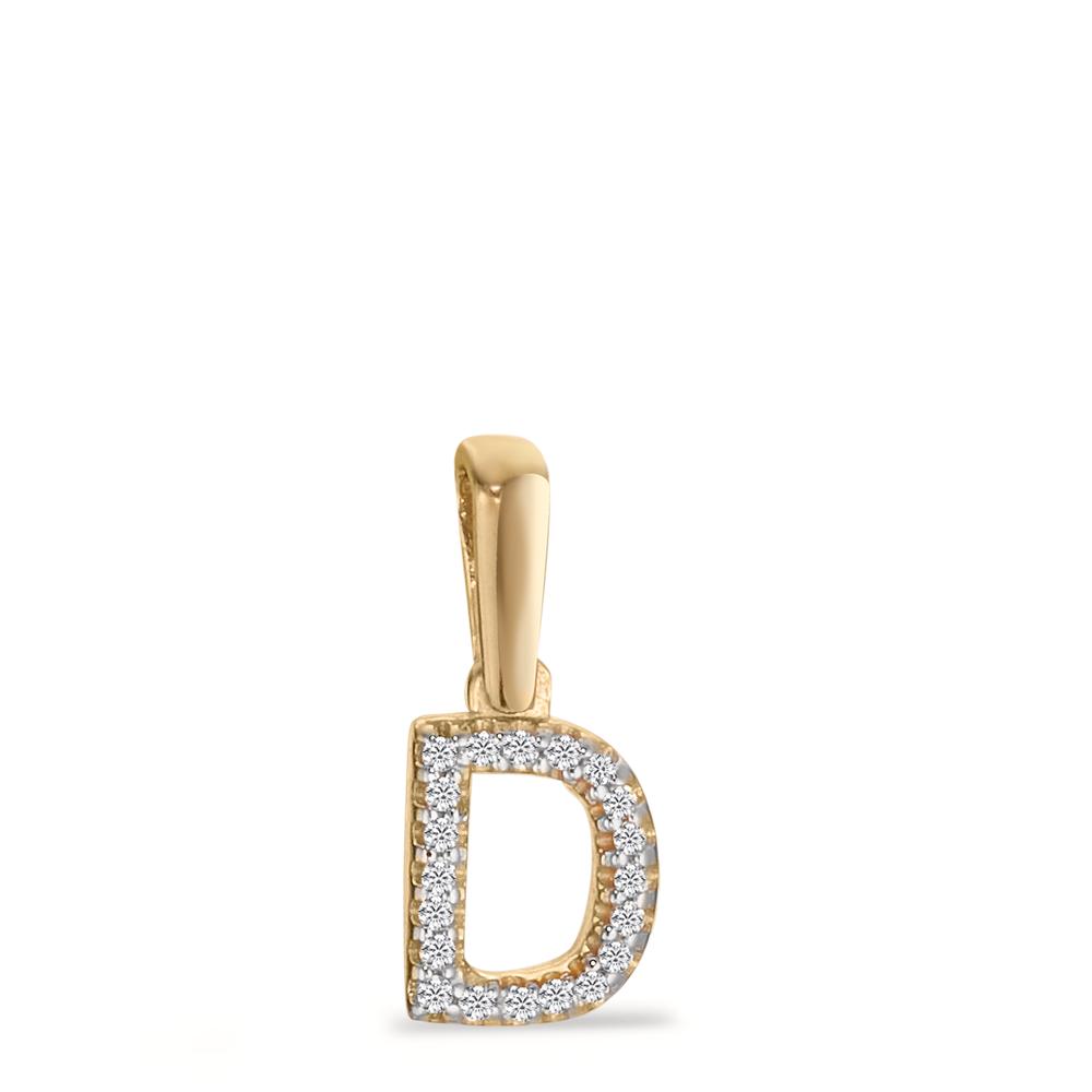 Pendentif Or jaune 14K Diamant 0.03 ct, w-si-598150