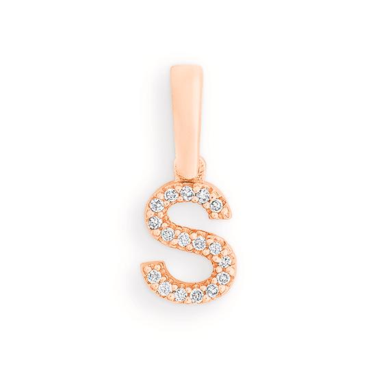 Pendentif Or rouge 14K Diamant 0.025 ct, w-si-598191