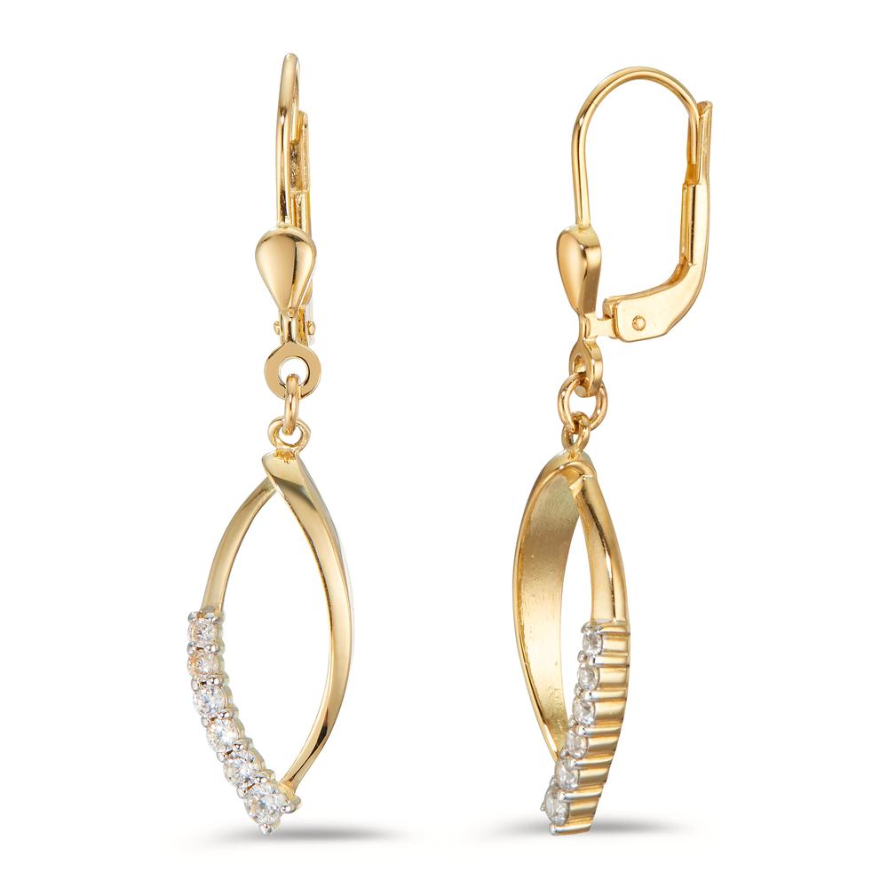 Pendant d'oreilles Or jaune 18K Zircone 12 Pierres-598255