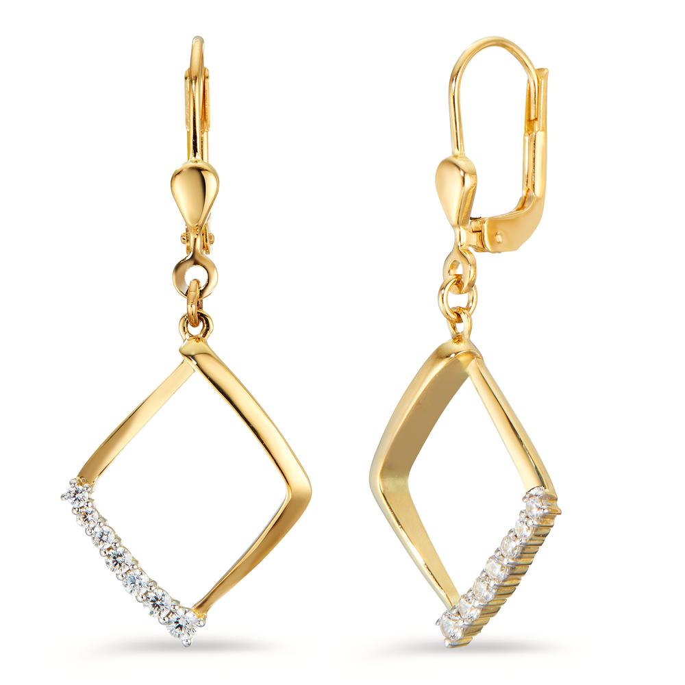 Pendant d'oreilles Or jaune 18K Zircone 14 Pierres-598257