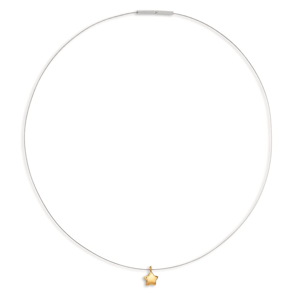 Collier Acier inoxydable jaune PVD Étoile 42 cm Ø7 mm-598372