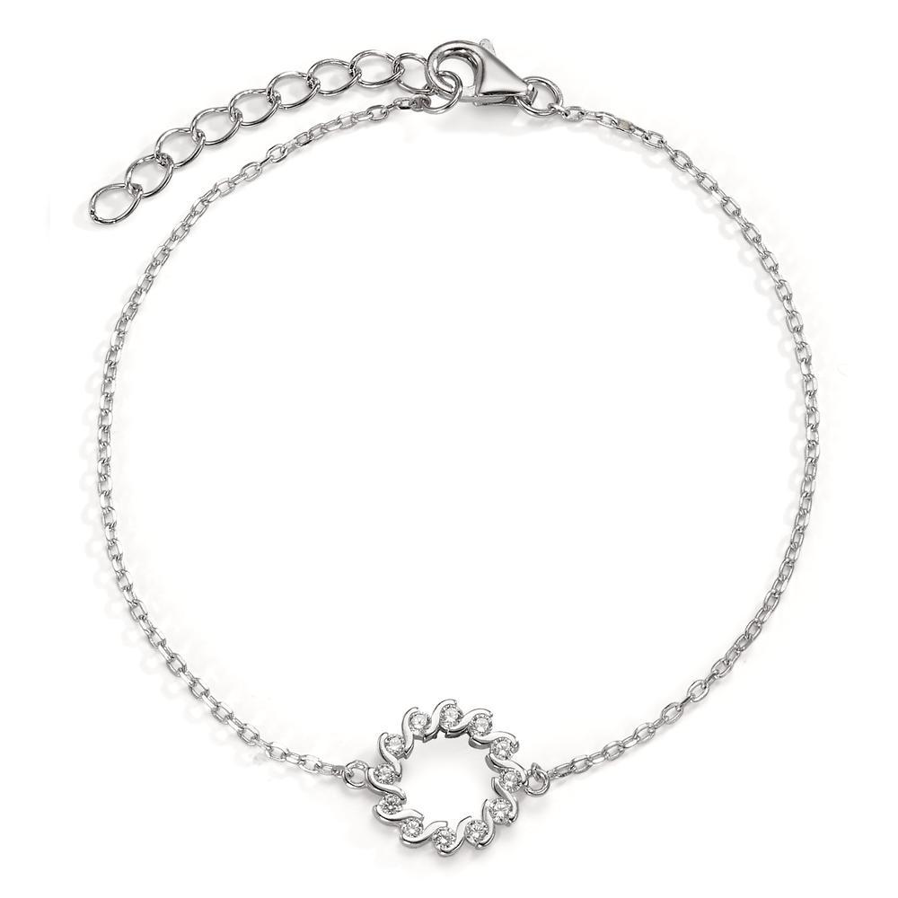 Bracelet Argent Zircone Rhodié 16-18 cm-598595