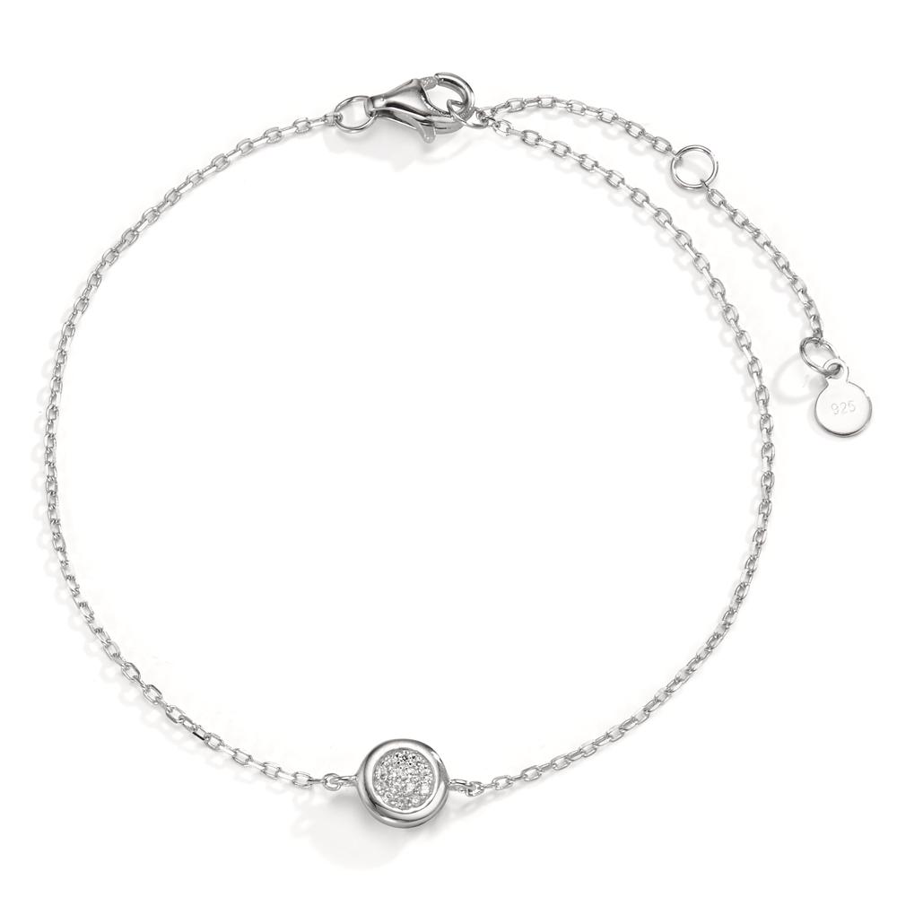 Bracelet Argent Zircone Rhodié 17-20 cm Ø6.5 mm-598609