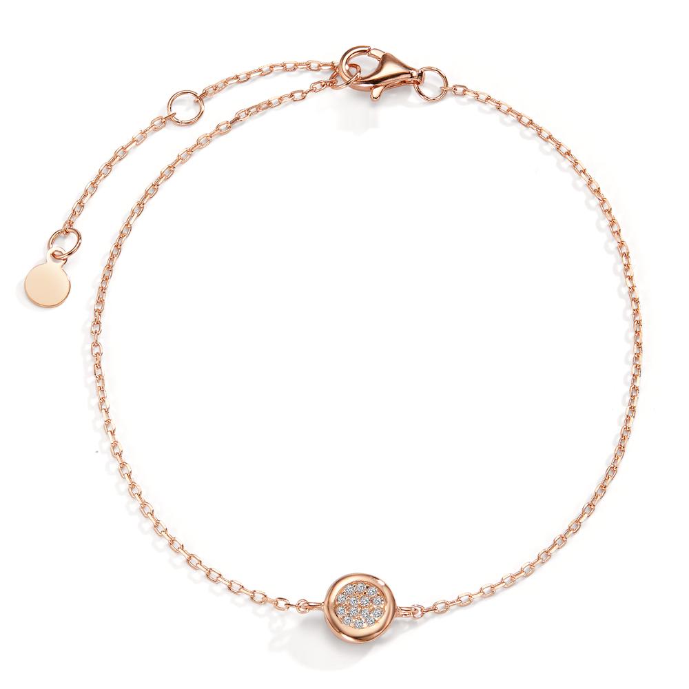 Bracelet Argent Zircone rosé Plaqué or 17-20 cm Ø6.5 mm-598610