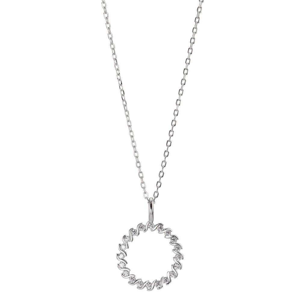 Collier Argent Zircone Rhodié 42-45 cm Ø14 mm-598615