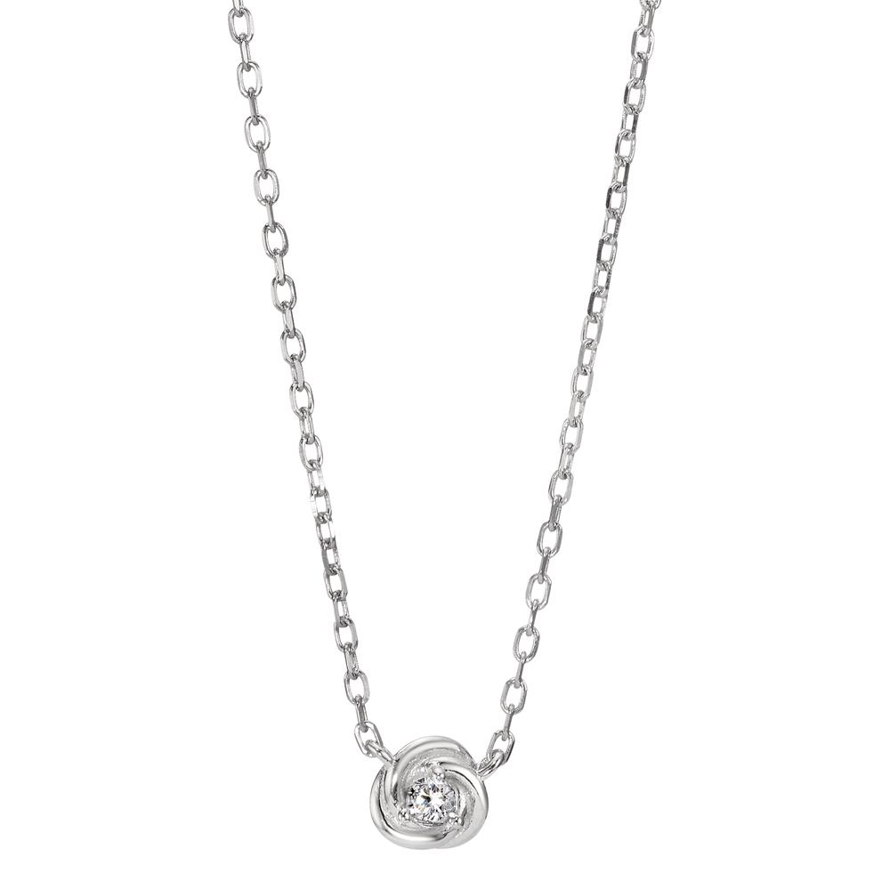 Collier Argent Zircone Rhodié 42-45 cm-598629