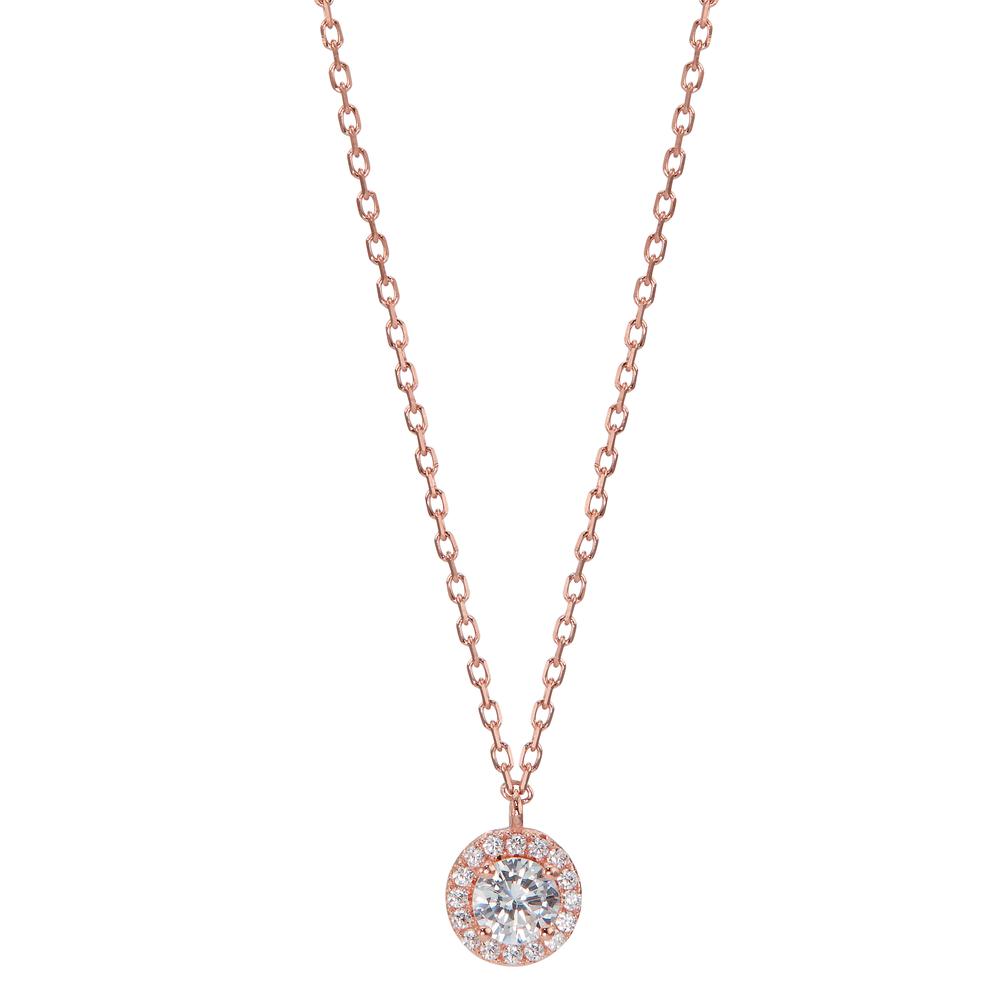 Collier Argent Zircone rosé Plaqué or 42-45 cm-598637