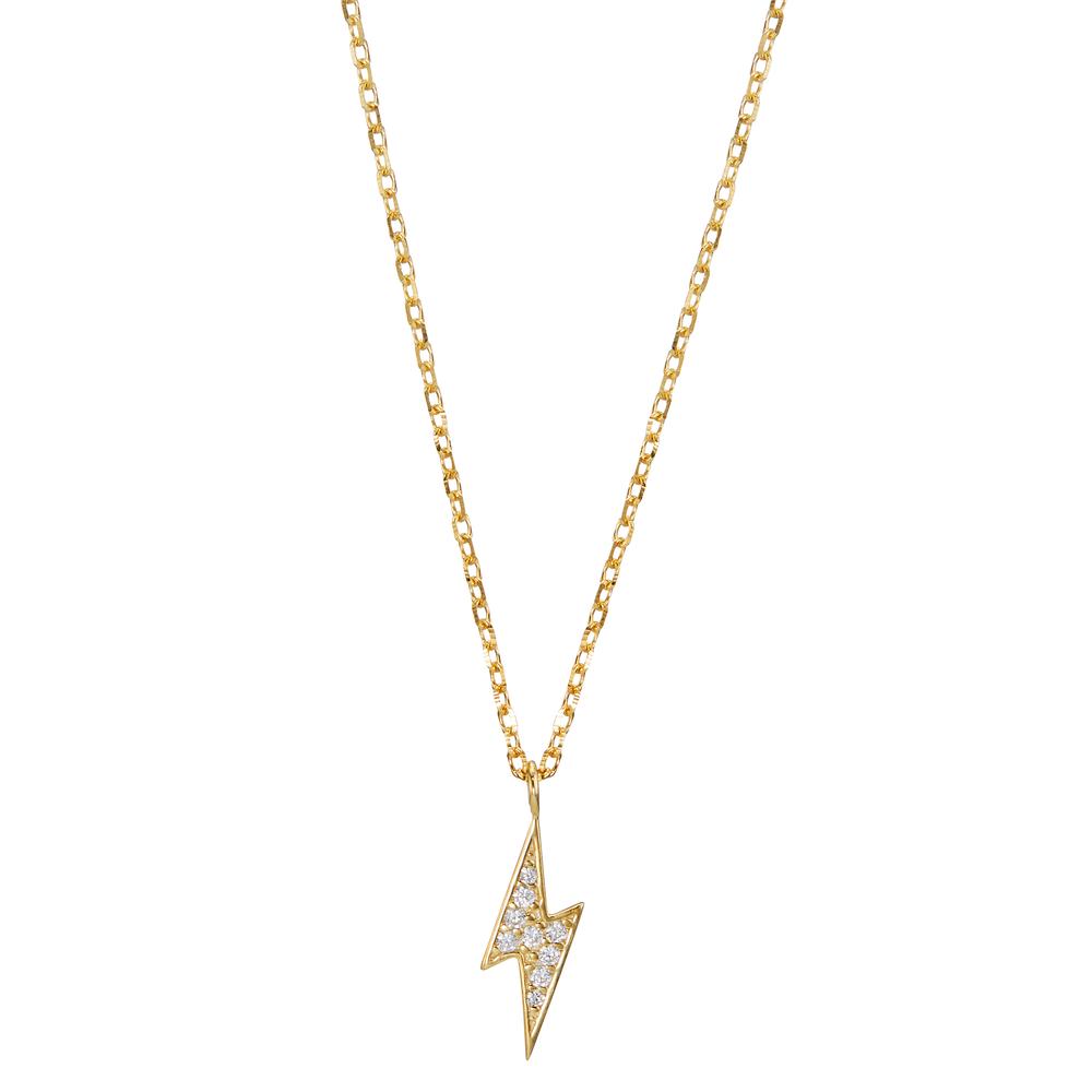Collier Argent Zircone jaune Plaqué or 42-45 cm-598643