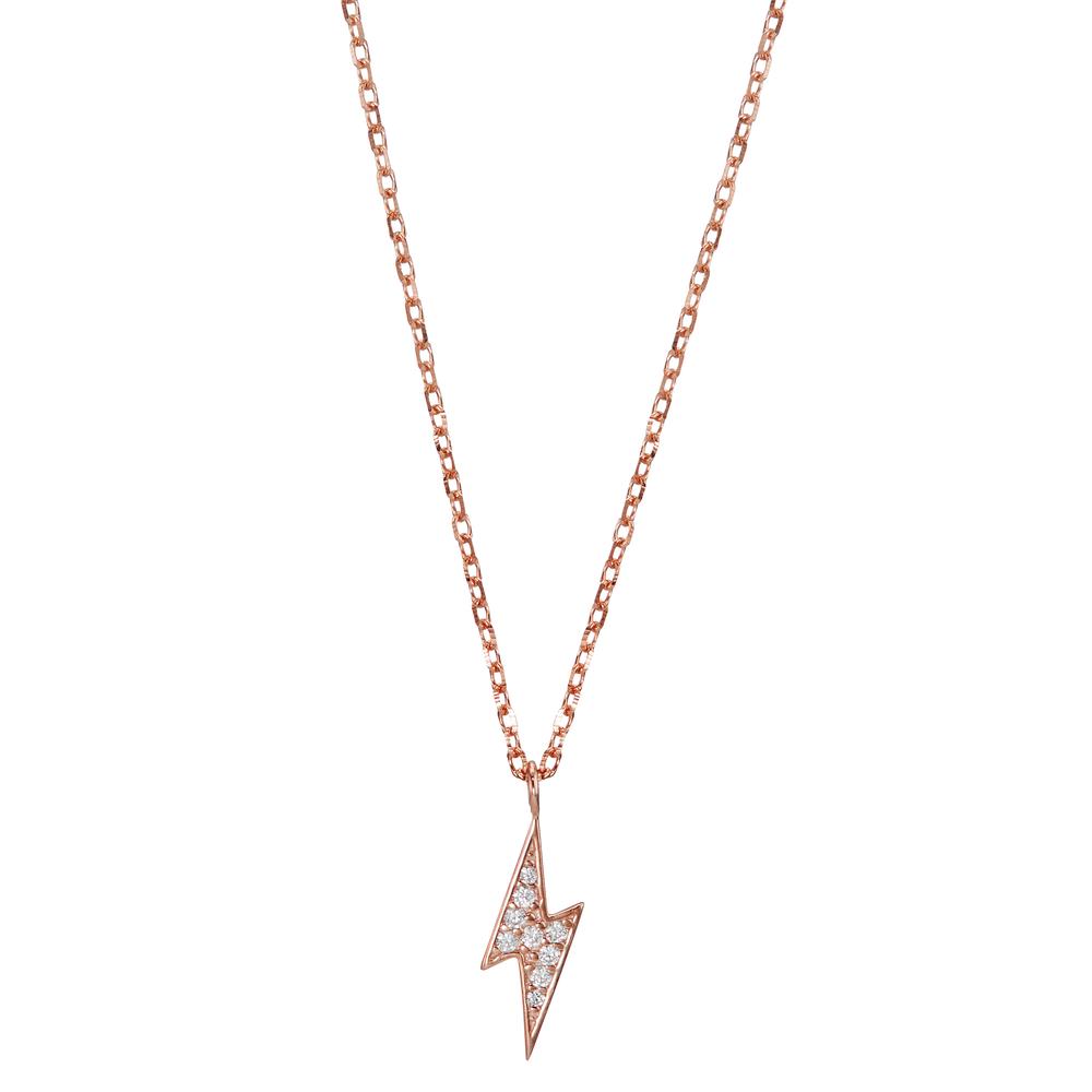 Collier Argent Zircone rosé Plaqué or 42-45 cm-598644