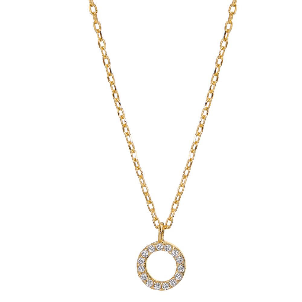 Collier Argent Zircone jaune Plaqué or 42-45 cm Ø6.5 mm-598666