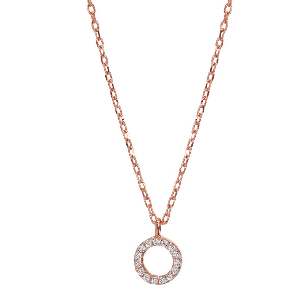 Collier Argent Zircone rosé Plaqué or 42-45 cm Ø6.5 mm-598667