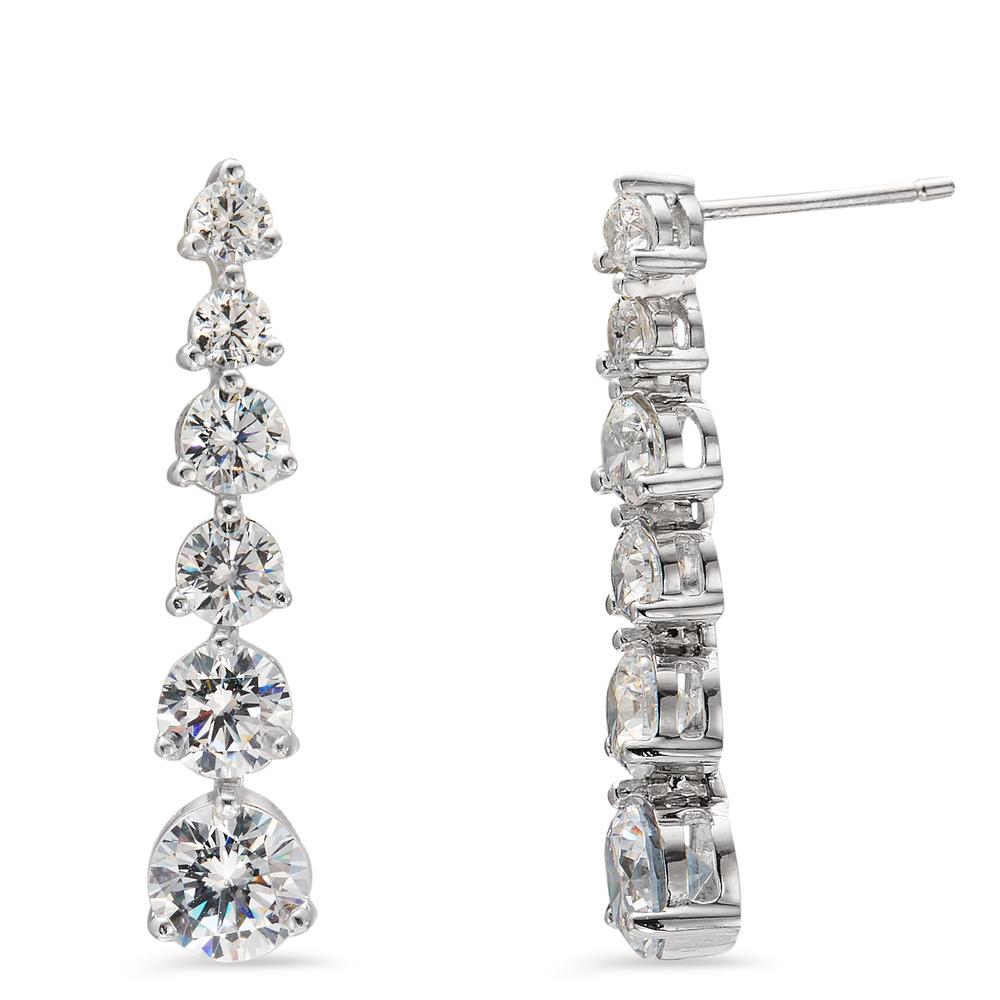 Pendant d'oreilles Argent Zircone 12 Pierres Rhodié-598694