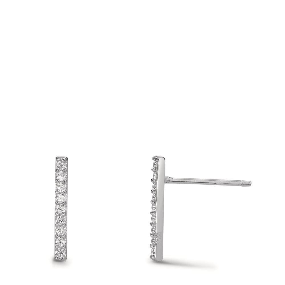 Clous d'oreilles Argent Zircone 18 Pierres Rhodié-598704