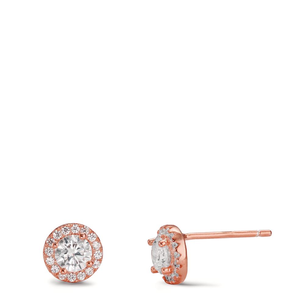 Pendant d'oreilles Argent Zircone rosé Plaqué or-598761