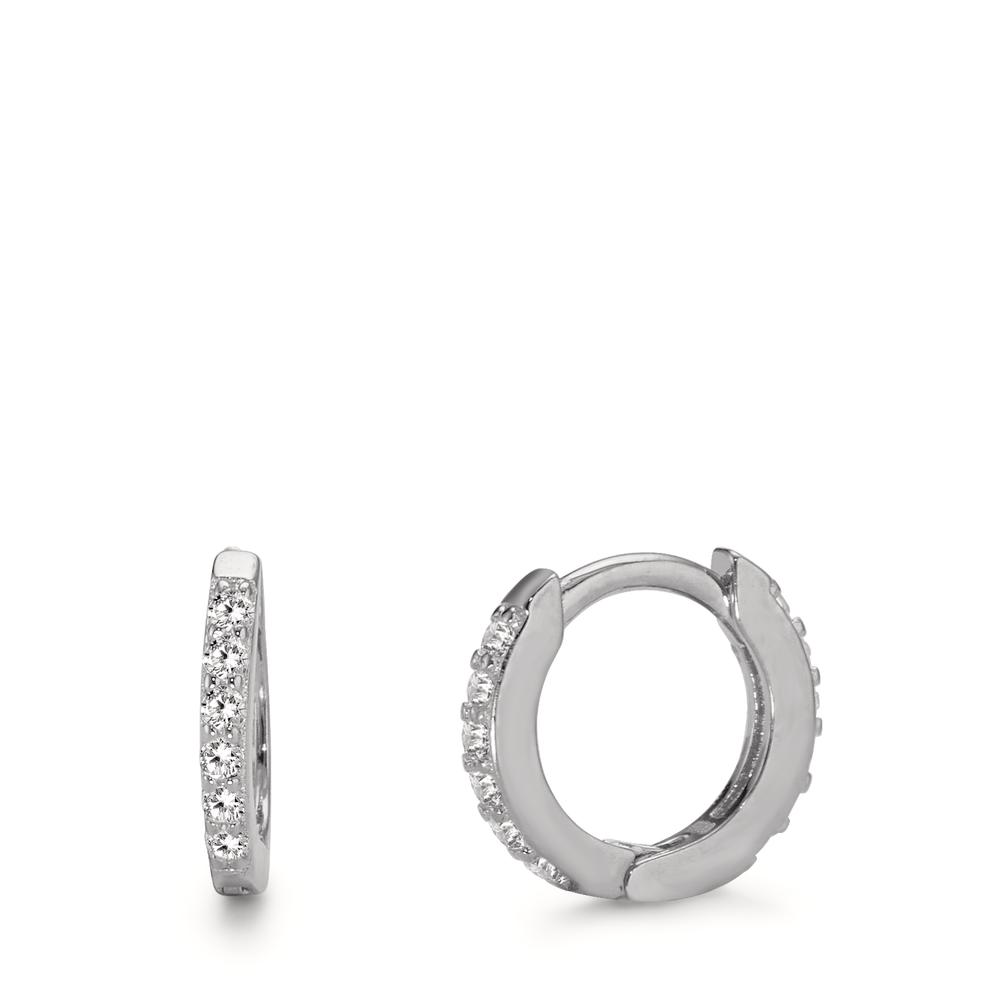 Créoles à charnières Argent Zircone 24 Pierres Rhodié-598767