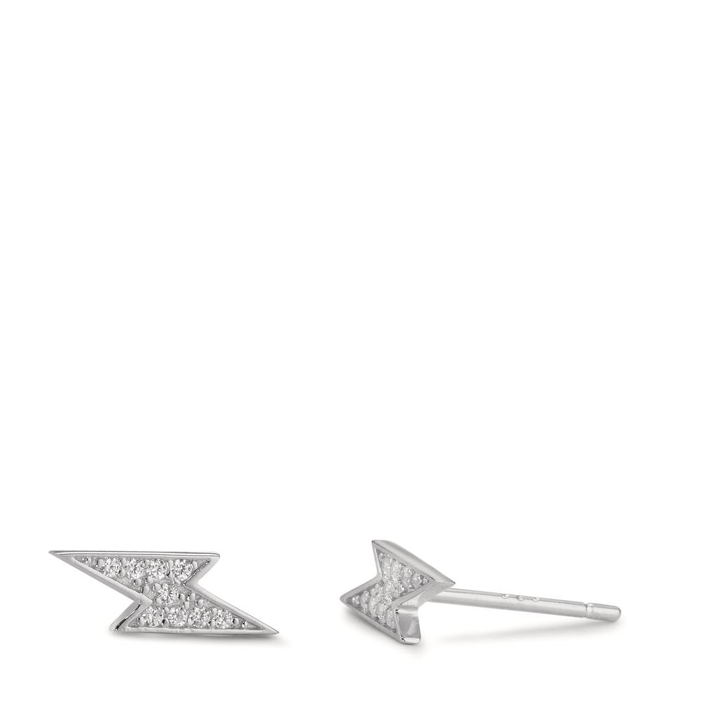 Clous d'oreilles Argent Zircone 18 Pierres Rhodié-598769