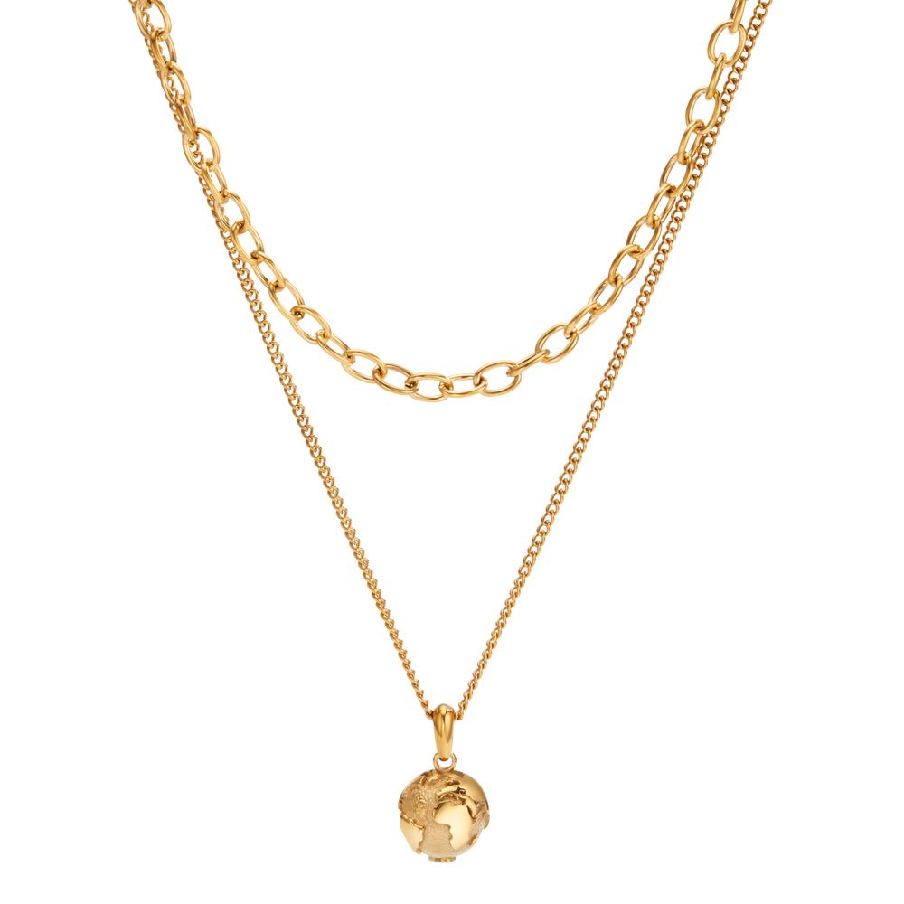 Collier Acier inoxydable jaune PVD Globe 45-50 cm-598801