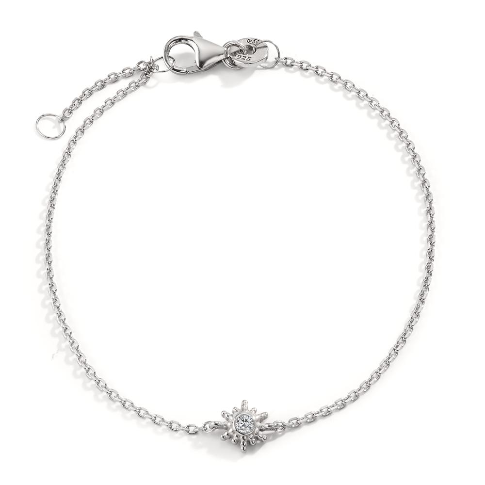 Bracelet Argent Zircone Rhodié 16-18 cm-598824