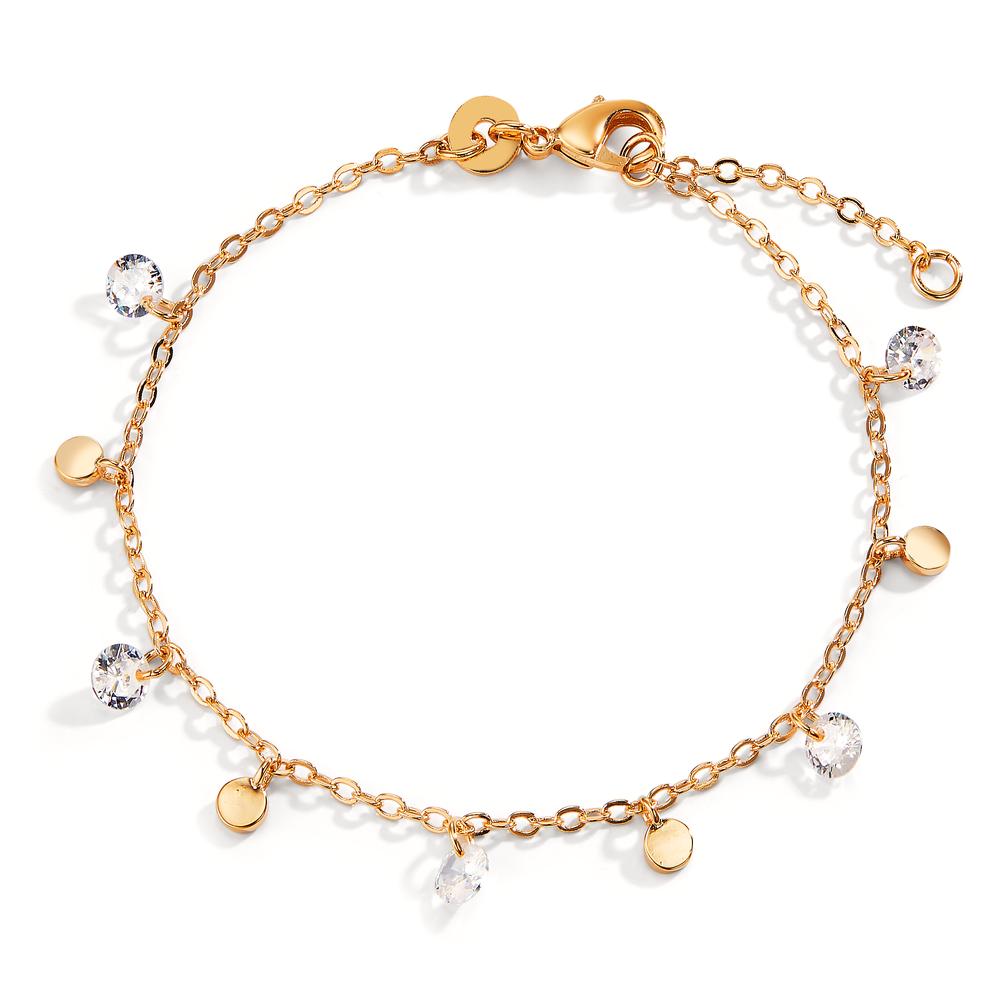 Bracelet Bronze Zircone 5 Pierres Plaqué or 16-18 cm-598840